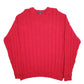 Mens Red Nautica Knit Crewneck Jumper