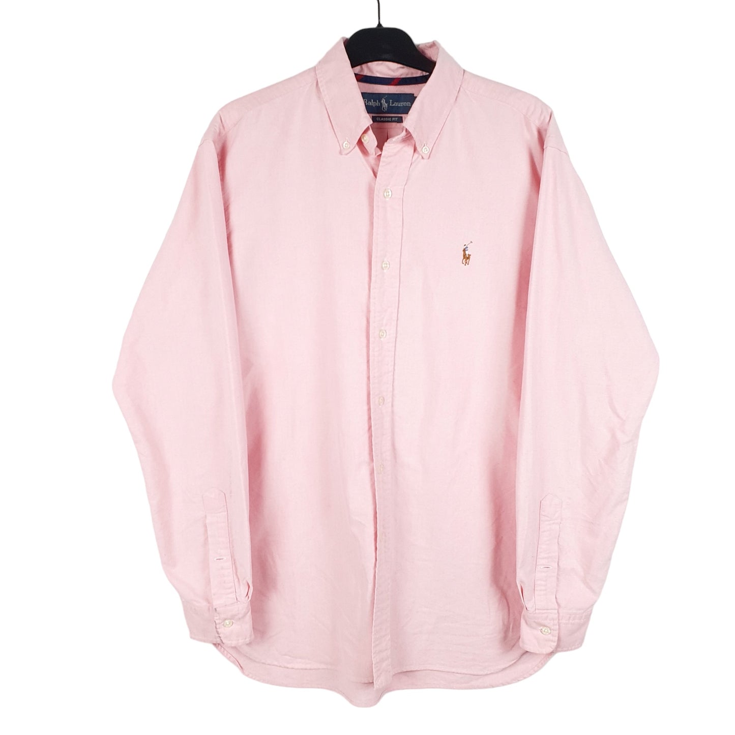 Mens Pink Polo Ralph Lauren Oxford Long Sleeve Shirt