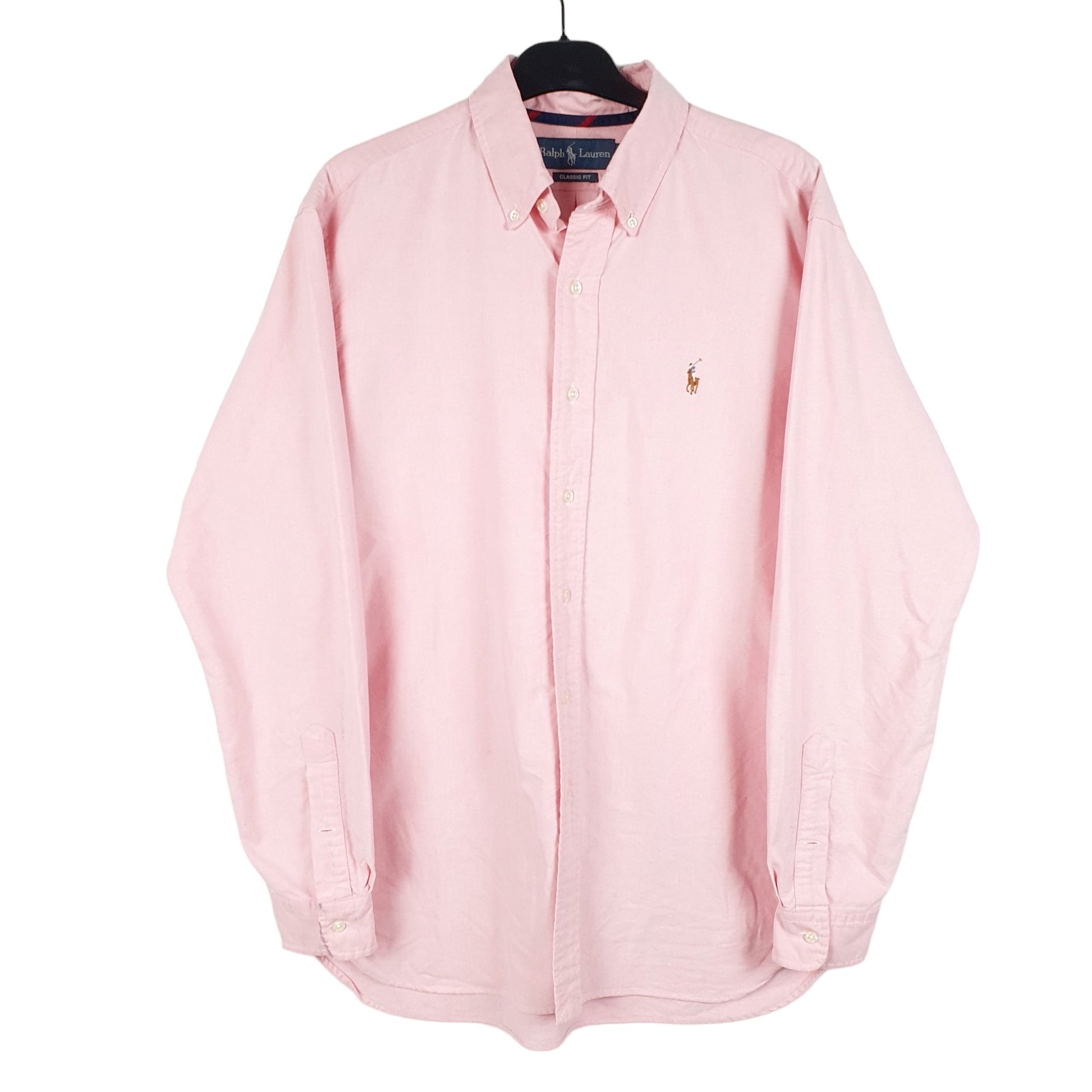 Mens Pink Polo Ralph Lauren Oxford Long Sleeve Shirt