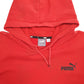 Mens Red Puma Spellout Hoodie Jumper