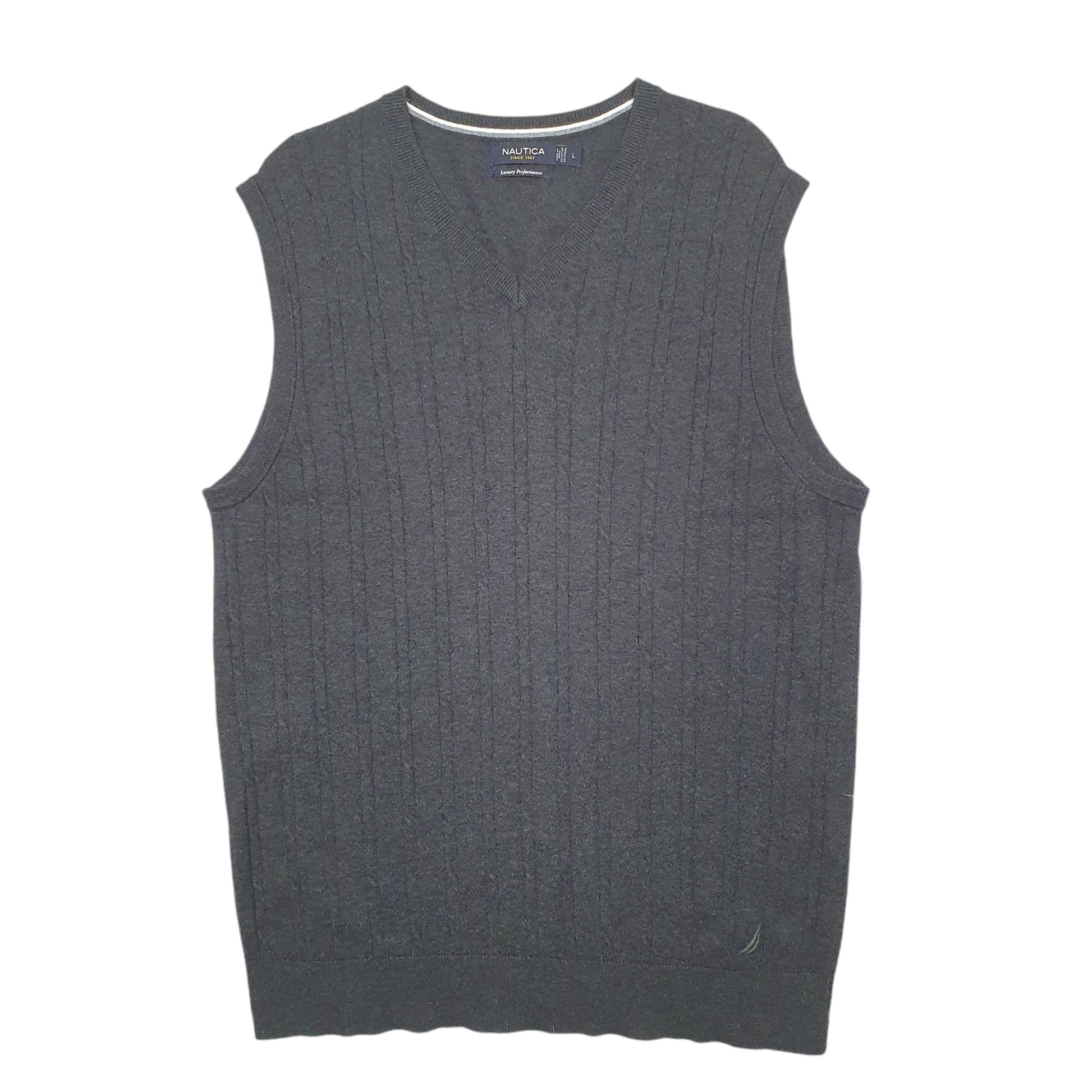 Mens Nautica Grey Tank Top Knit Jumper L – Bundl Clothing