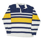 Mens White St John's Bay Rugby Long Sleeve Polo Shirt