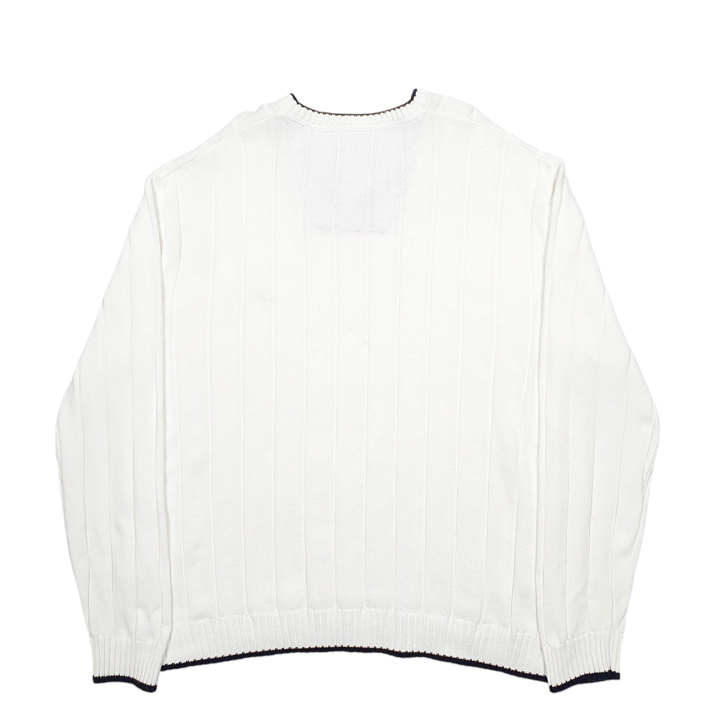 Mens White Nautica Knit Crewneck Jumper