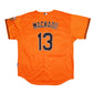 Mens Orange Majestic MLB Baseball Jersey Baltimore Orioles Short Sleeve T Shirt