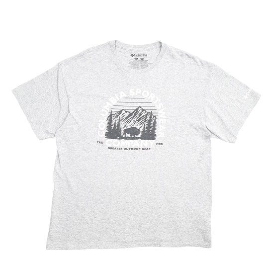 Mens Grey Columbia Sportswear  Short Sleeve T Shirt