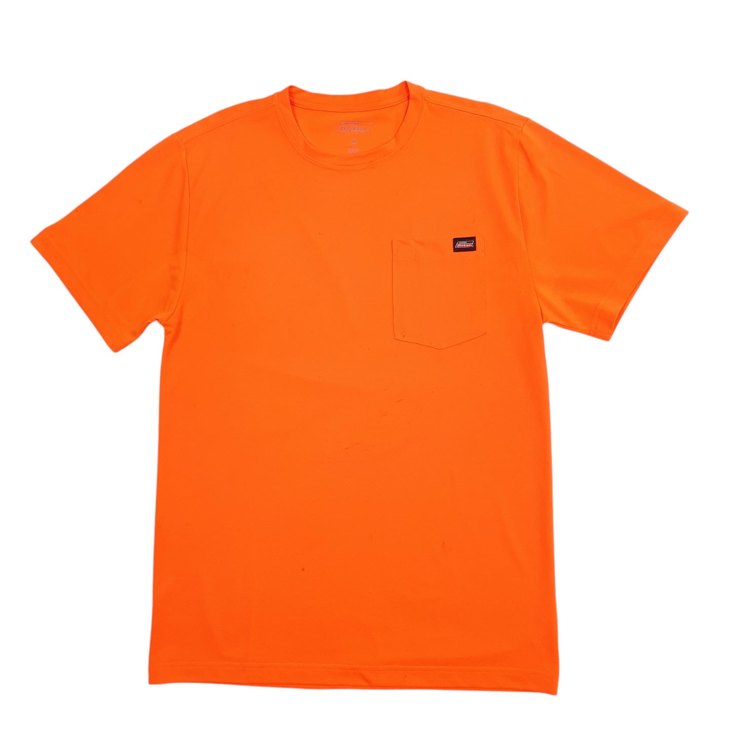 Mens Orange Dickies Pocket Short Sleeve T Shirt