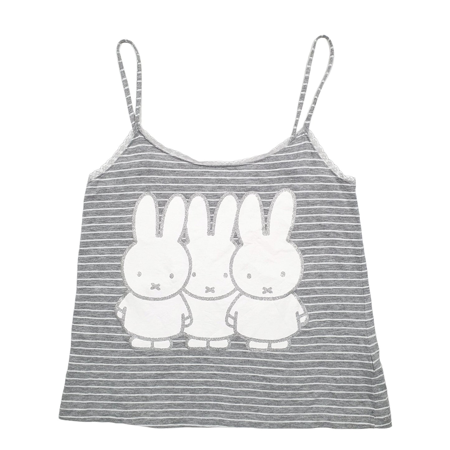 Womens Grey Womens secret Miffy Crop Vest Short Sleeve T Shirt