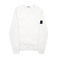 Mens White Stone Island  Crewneck Jumper