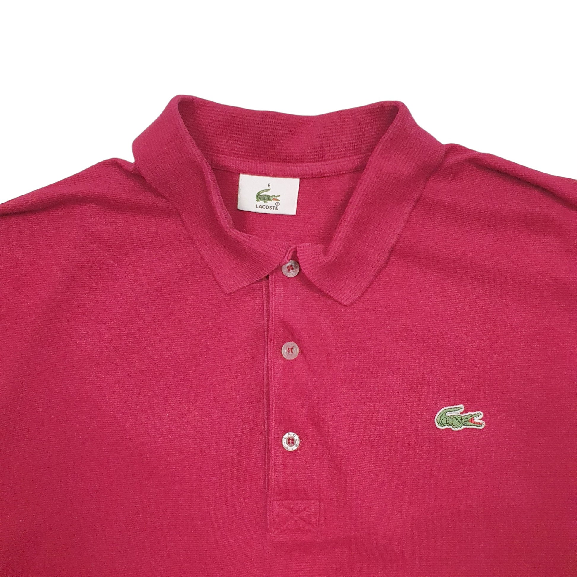 Mens Burgundy Lacoste  Short Sleeve Polo Shirt