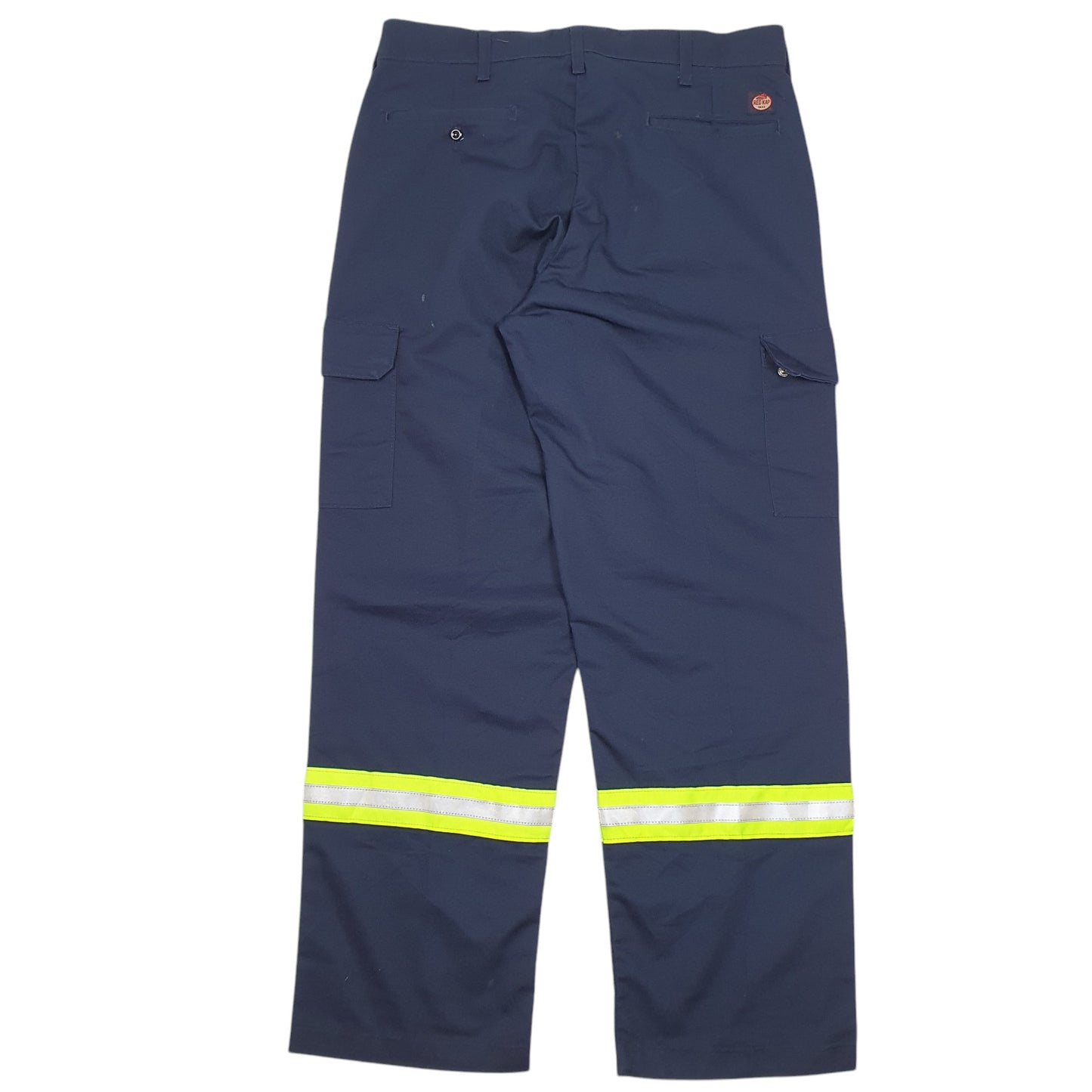 Mens Navy Red Kap Workwear Utility Reflective Cargo Trousers