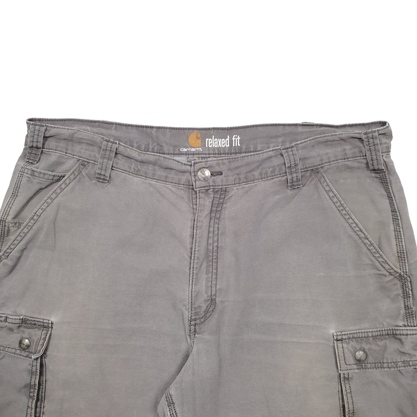 Mens Grey Carhartt Workwear Cargo Shorts