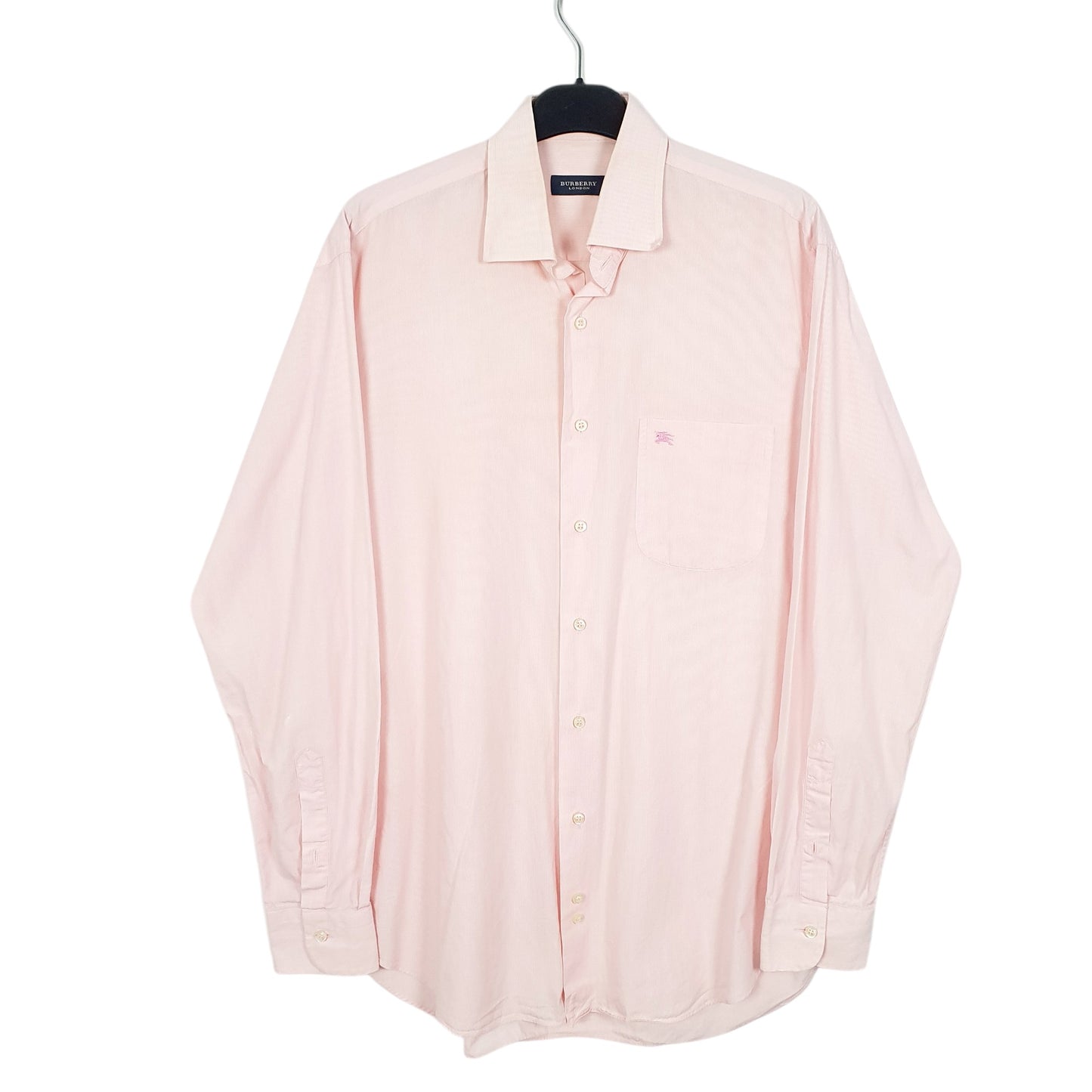 Mens Pink Burberry London Long Sleeve Shirt