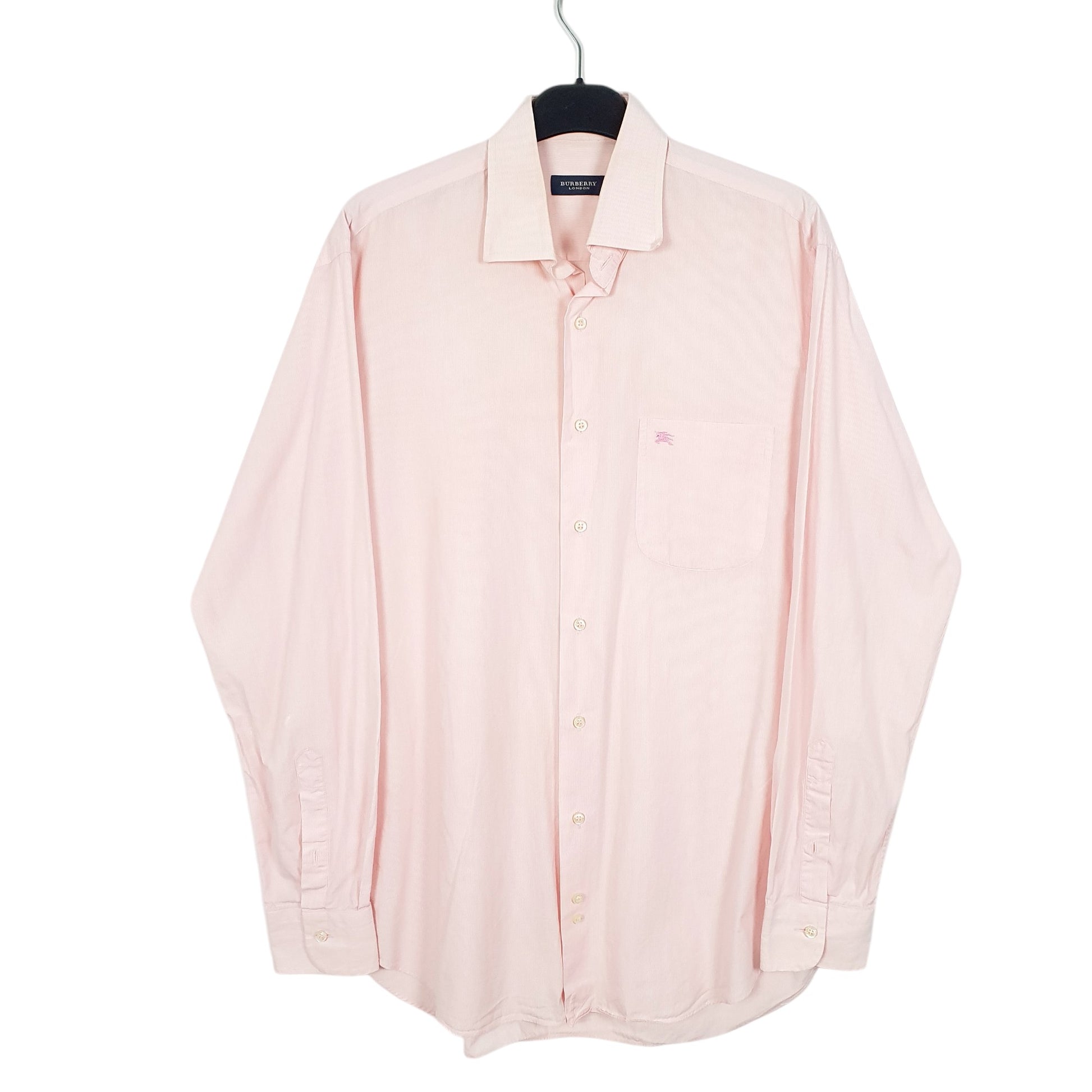 Mens Pink Burberry London Long Sleeve Shirt