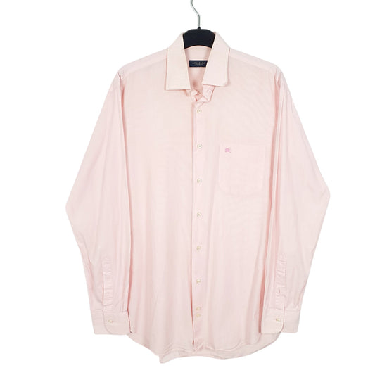 Mens Pink Burberry London Long Sleeve Shirt