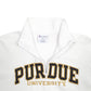Mens White Champion Purdue University Spellout Quarter Zip Jumper
