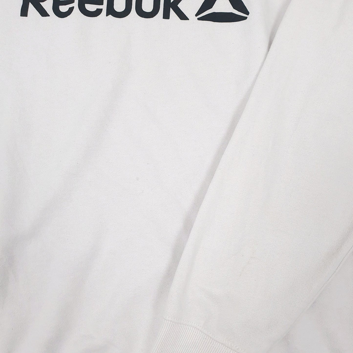 Mens White Reebok  Crewneck Jumper