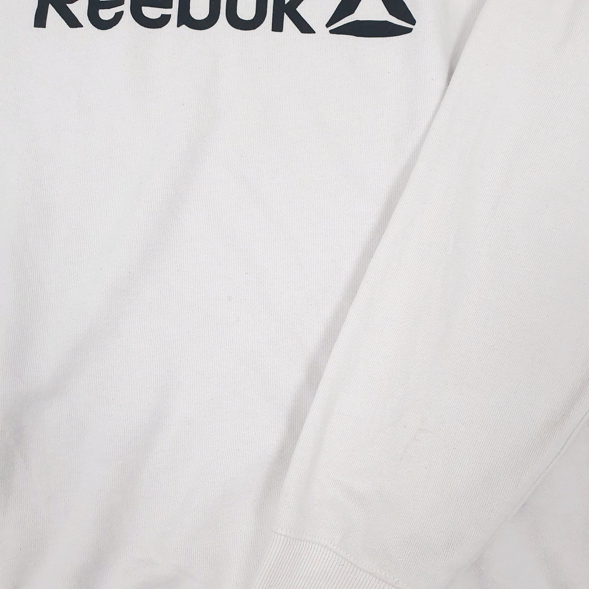 Mens White Reebok  Crewneck Jumper