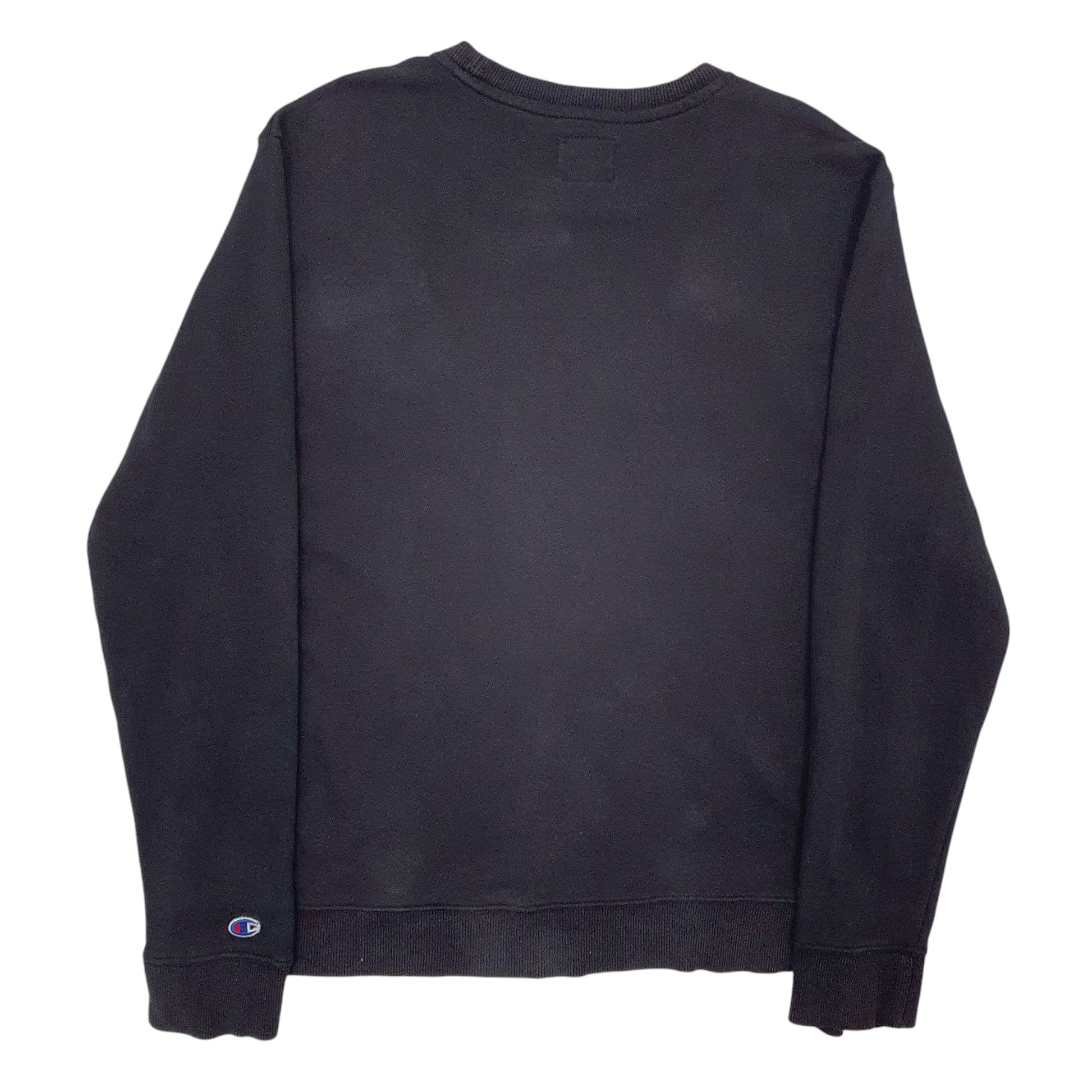 Mens Black Champion  Crewneck Jumper