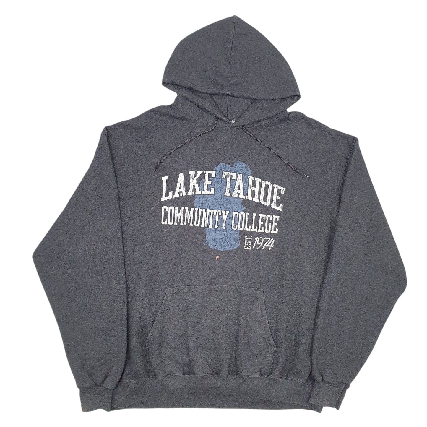 Mens Grey Champion Lake Tahoe Community College Hoodie Jumper