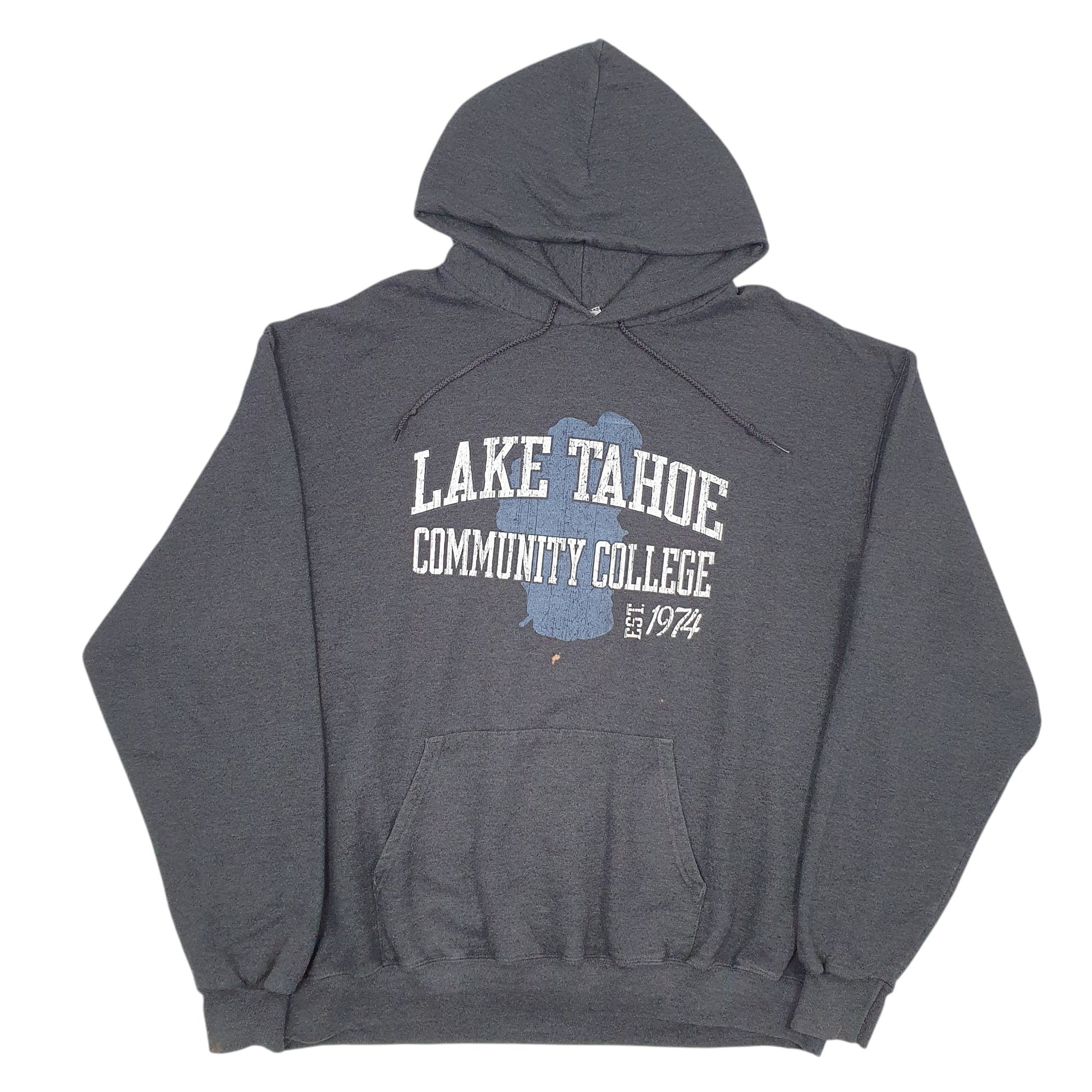 Mens Grey Champion Lake Tahoe Community College Hoodie Jumper