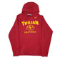 Mens Red Nike Trajan Football Hoodie Jumper