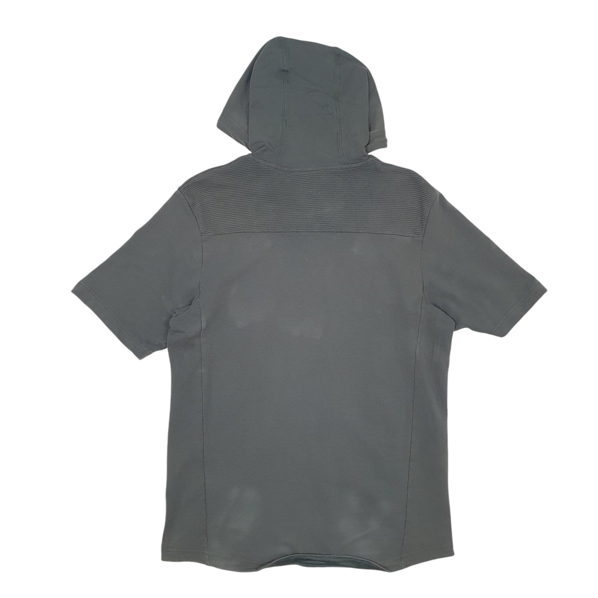 Mens Green Adidas Shortsleeve Hoodie Jumper