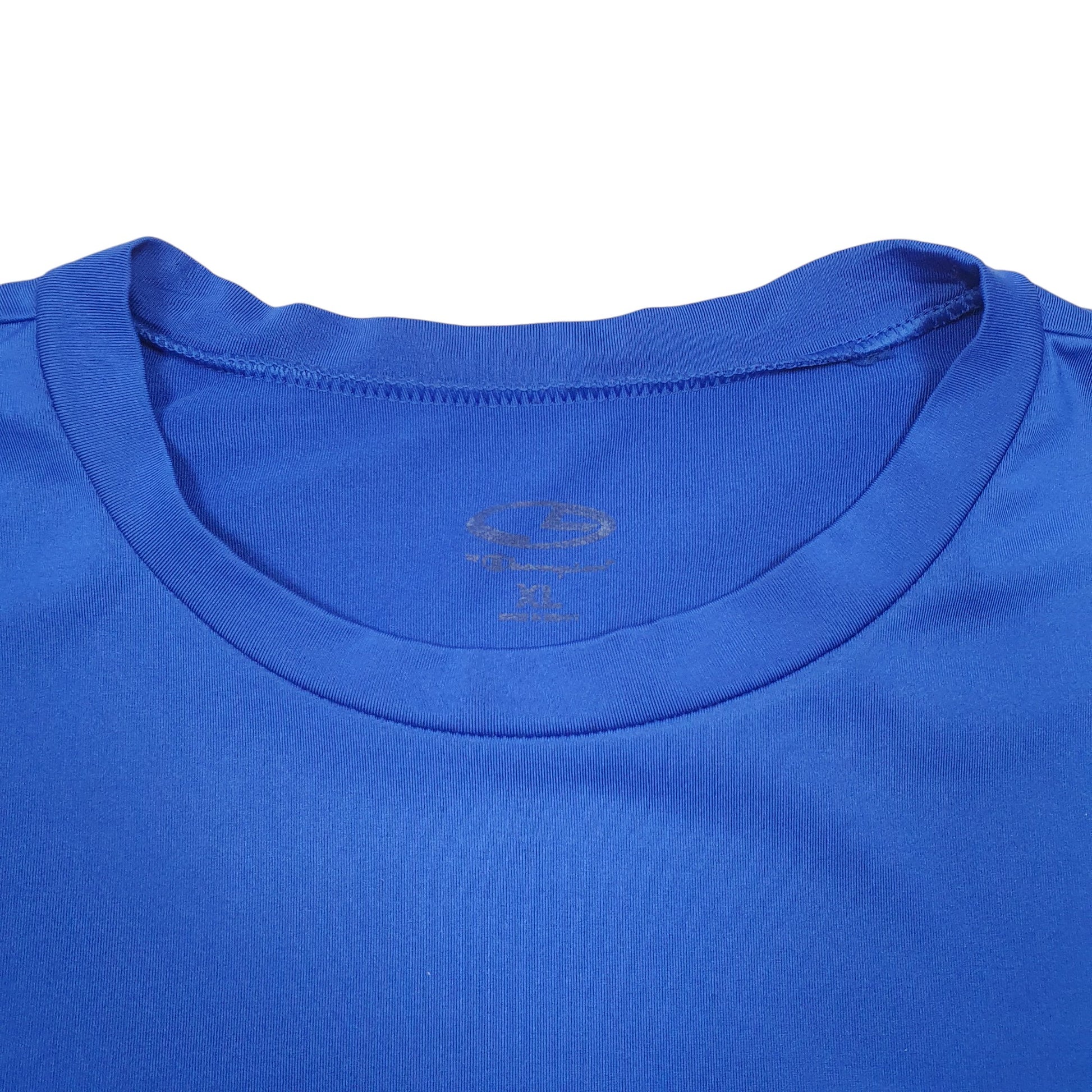 Womens Blue Champion Active Workout Gym Long Sleeve T Shirt