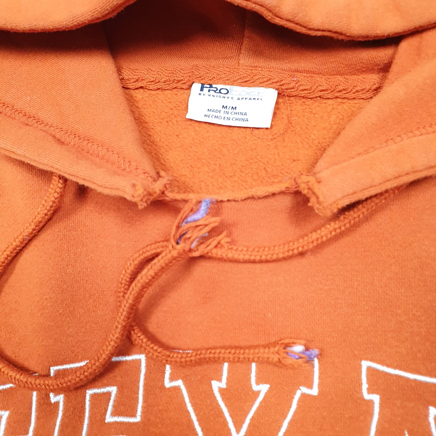 Mens Orange Pro Edge Texas Longhorns American Football Hoodie Jumper