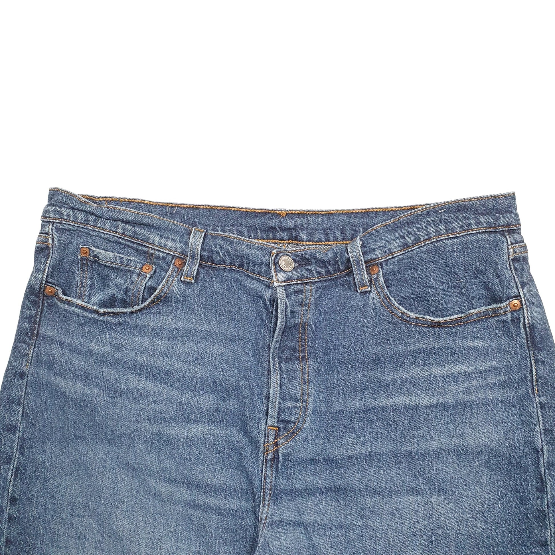 Womens Blue Levis 501 Jorts Denim Shorts