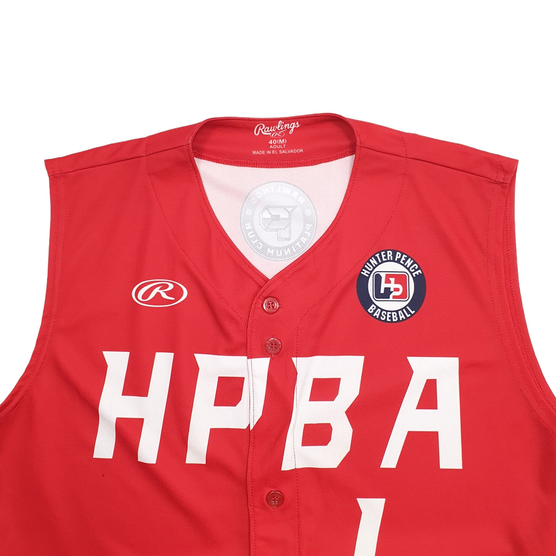 Mens Red Rawlings Basketball Jersey Hunter Pence Short Sleeve T Shirt