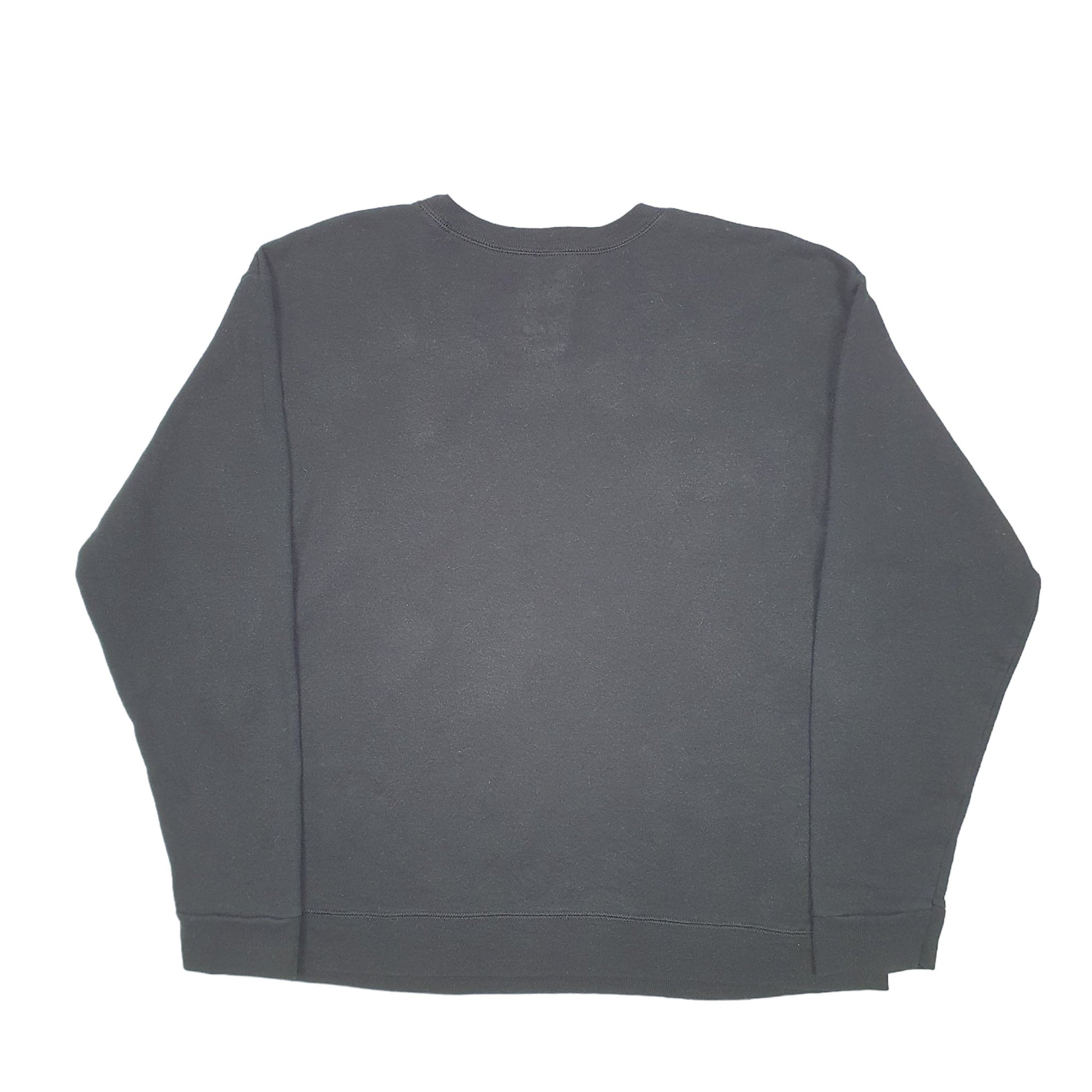 Womens Black Hanes Gorilla Guitar Rock & Roll Crewneck Jumper