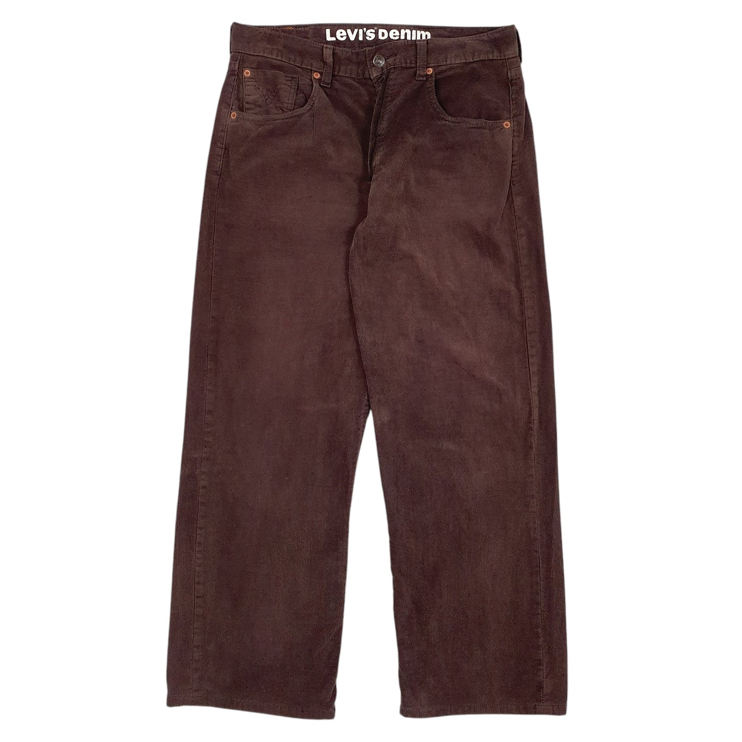 Mens Brown Levis Denim Corduroy Trousers