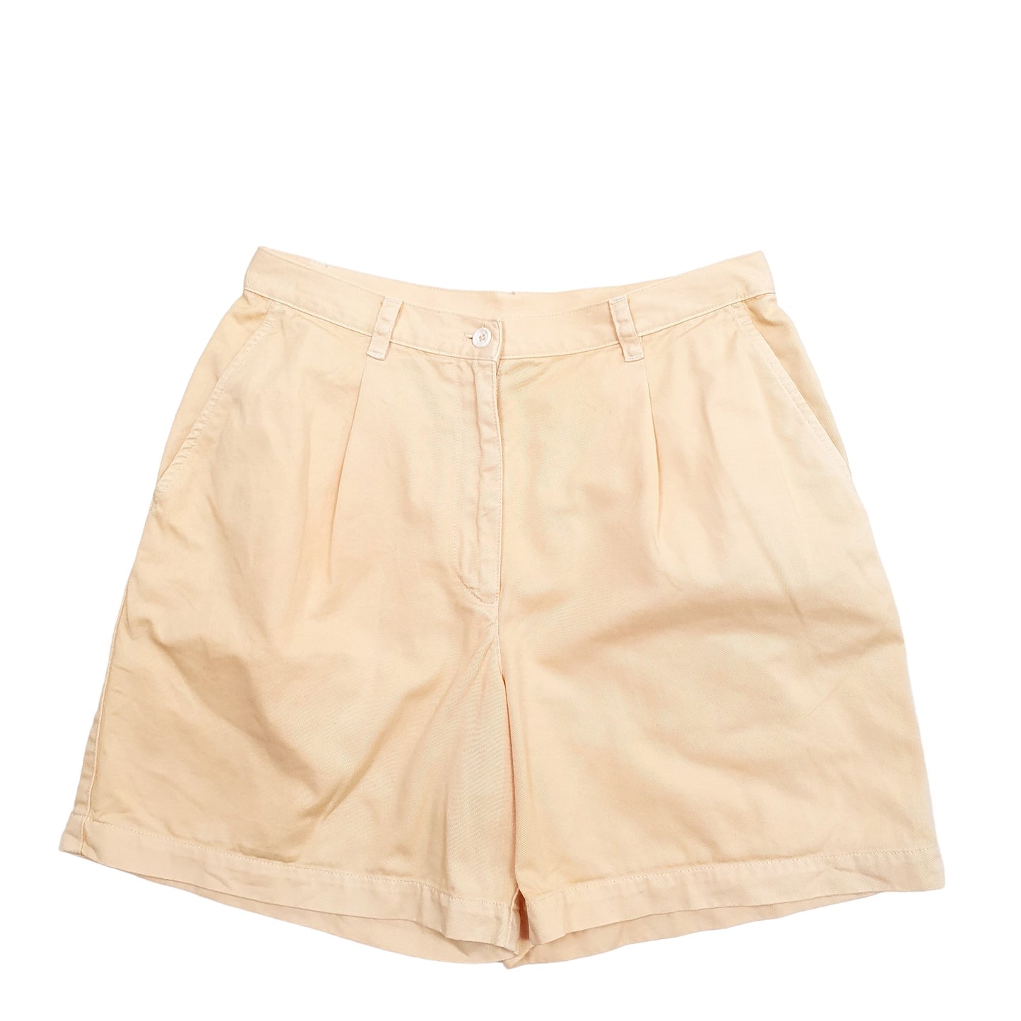 Womens Orange Ralph Lauren Pleated Chino Shorts