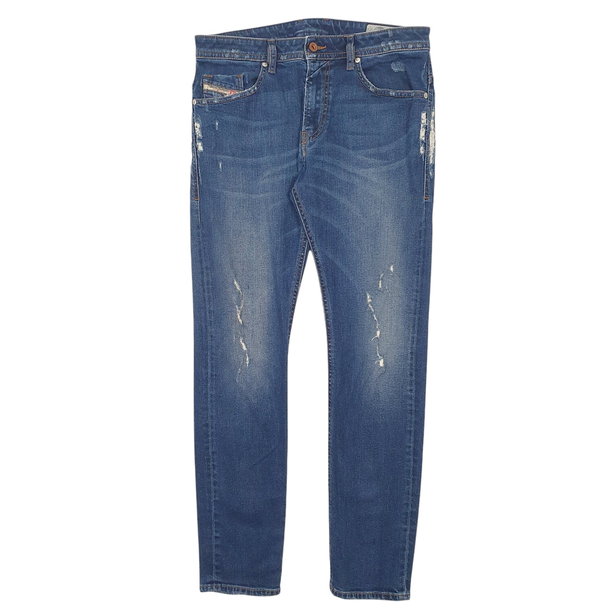 Mens Blue Diesel Distressed Thommer JeansW33 L32