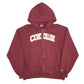Mens Burgundy Champion Coe College Full Zip Jumper
