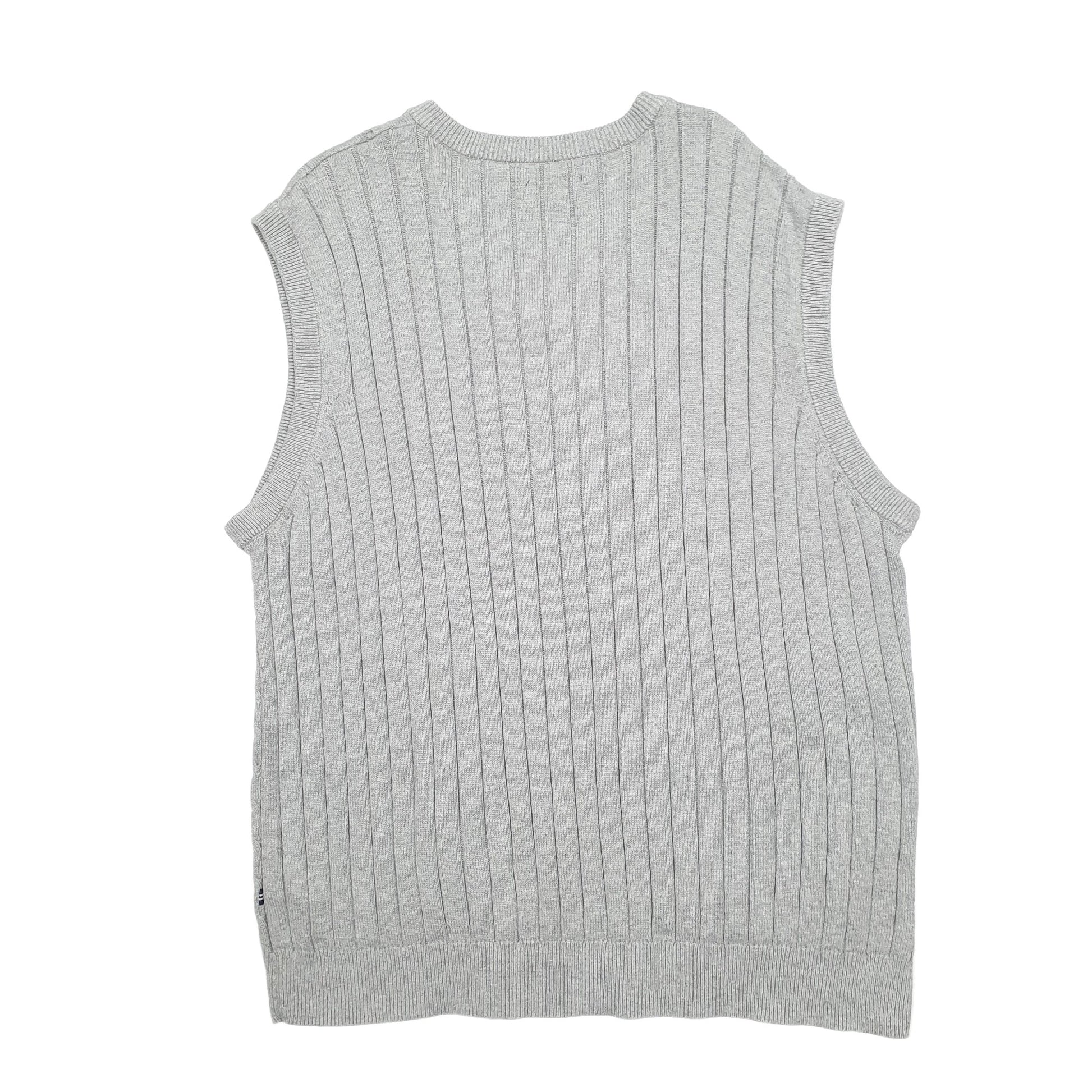 Mens Grey Nautica Tanktop Crewneck Jumper