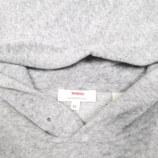 Mens Grey Levis Spellout Hoodie Jumper