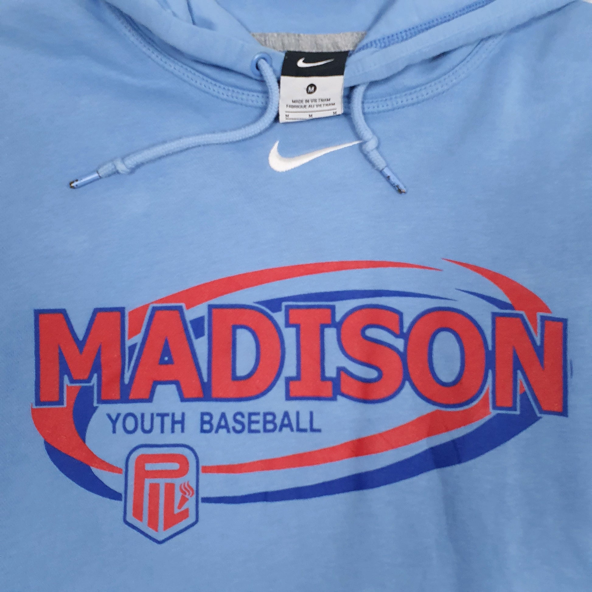 Mens Blue Nike Madison Youth Baseball Hoodie Jumper