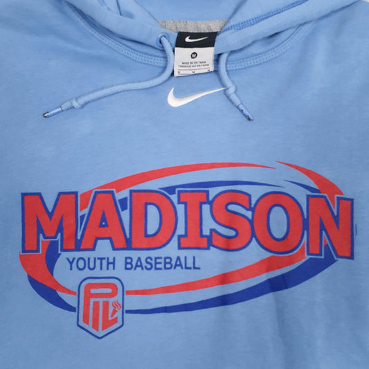Mens Blue Nike Madison Youth Baseball Hoodie Jumper