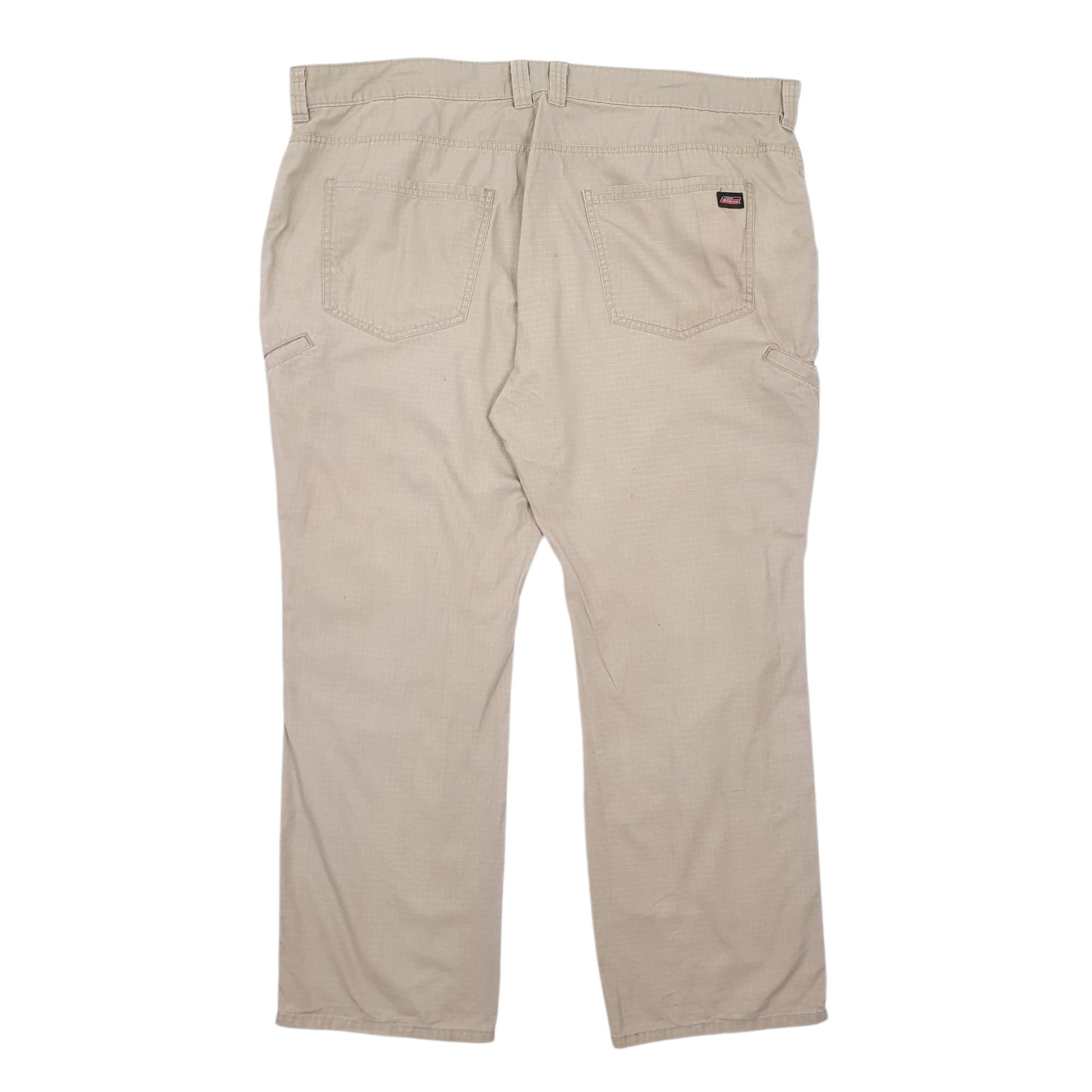 Mens Beige Dickies Rip-Stop Chino Trousers