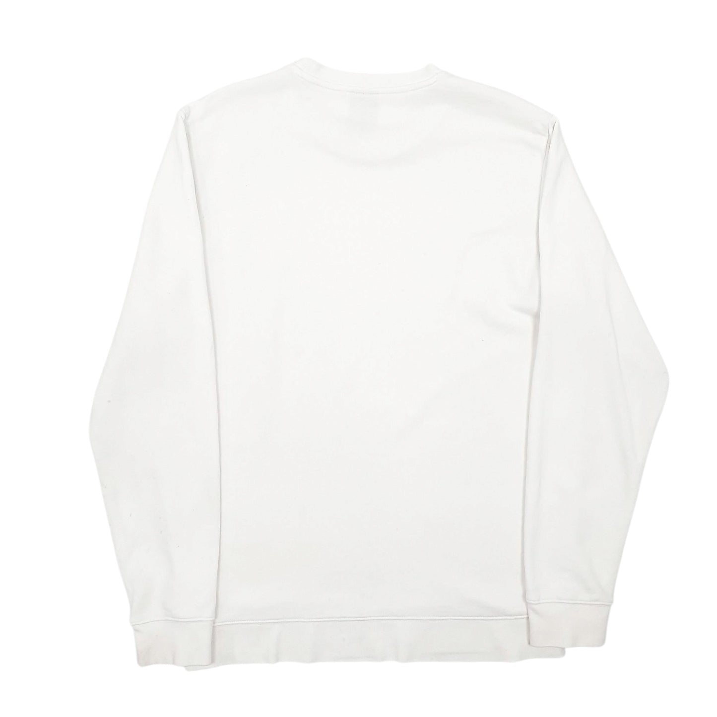 Mens White Adidas Spellout Crewneck Jumper