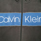 Mens Black Calvin Klein Spellout Sweater Soft Touch Full Zip Jumper