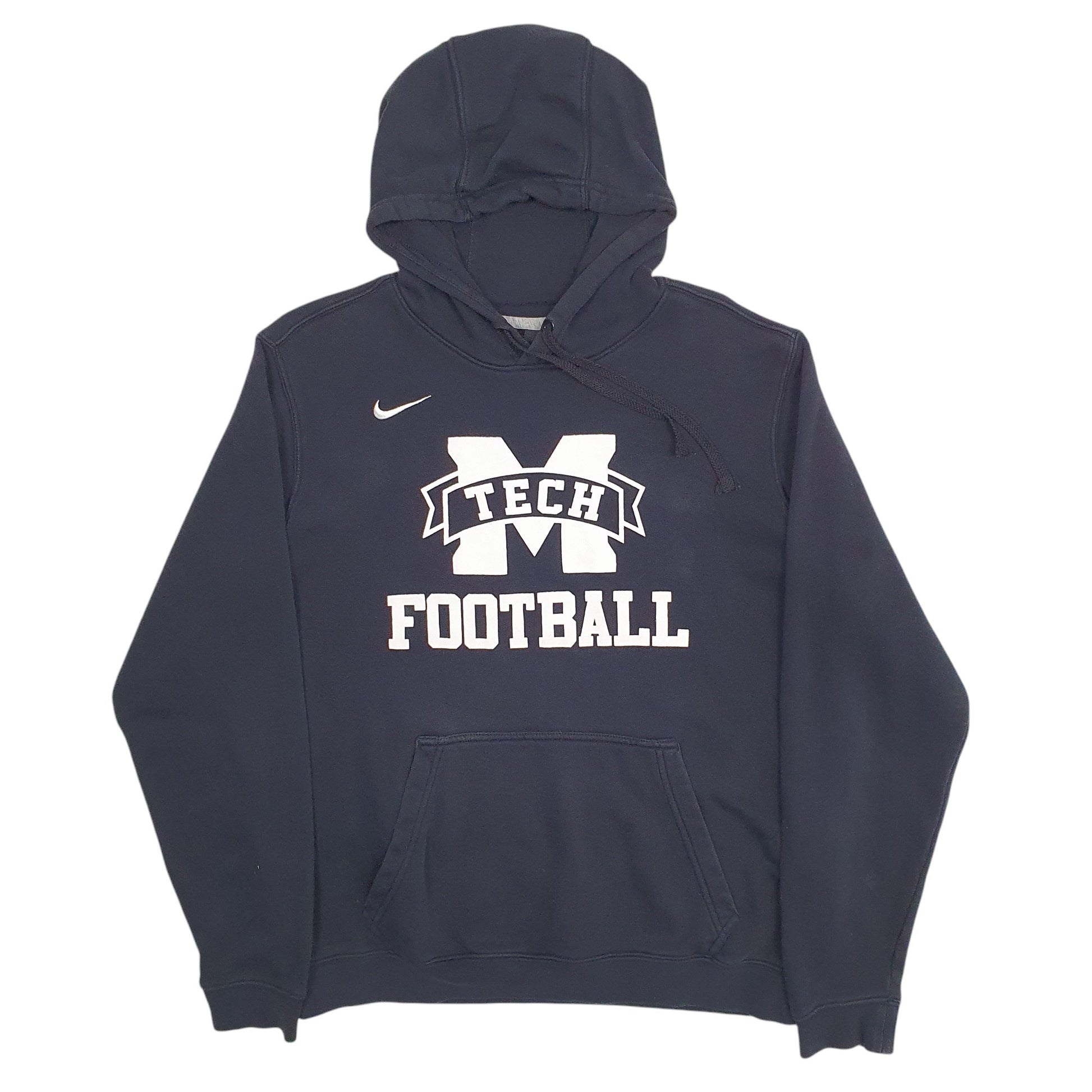 Mens Black Nike Tech Football Spellout Hoodie Jumper