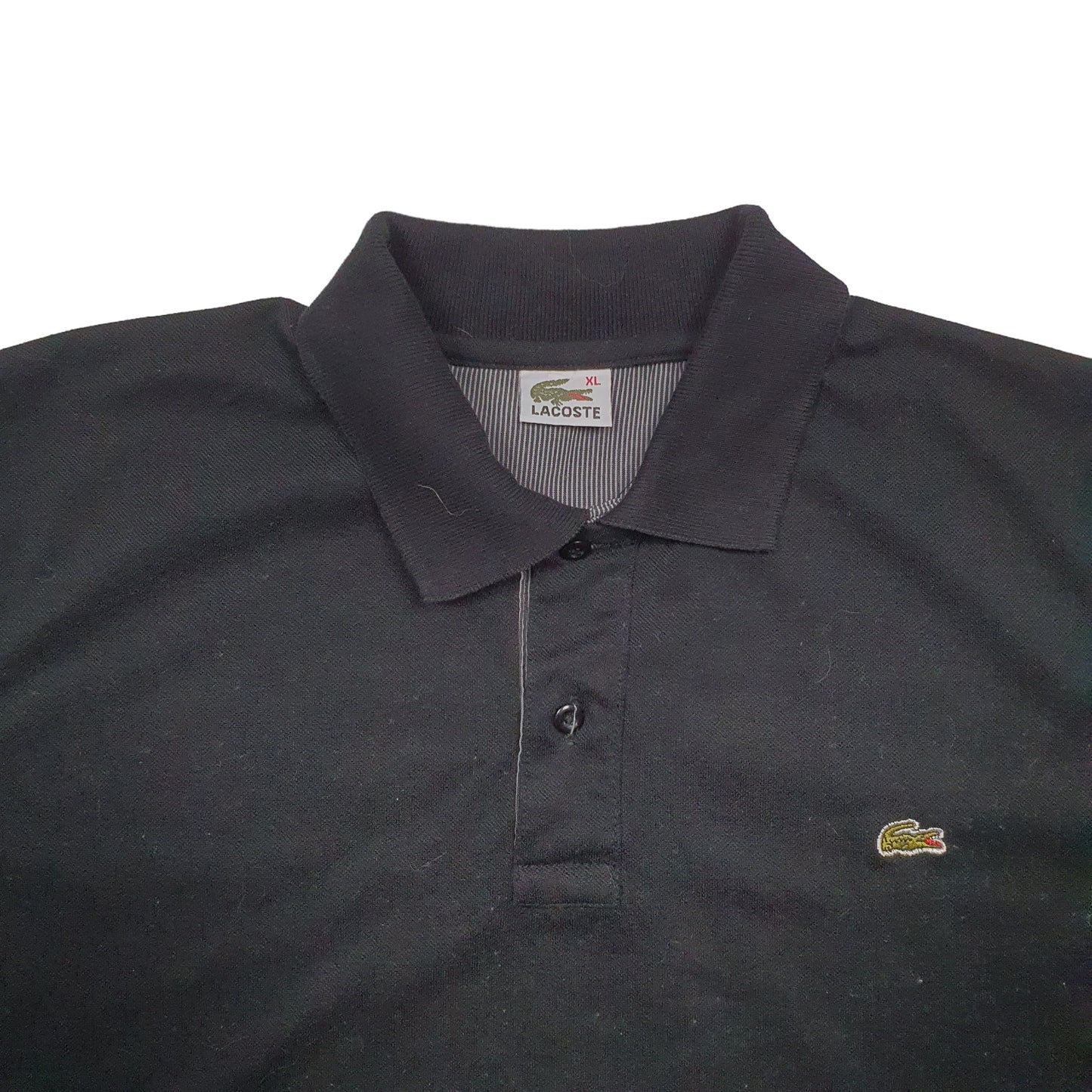 Mens Black Lacoste  Short Sleeve Polo Shirt