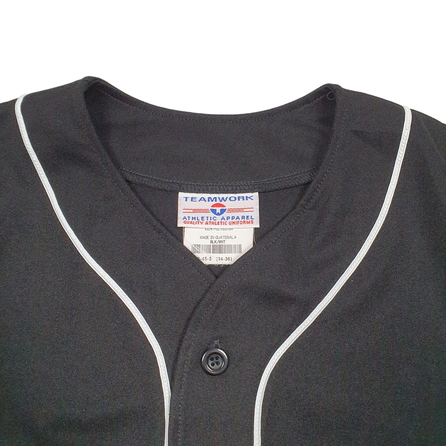 Mens Black Teamwork Baseball Jersey Moorsetown 10 Short Sleeve T Shirt
