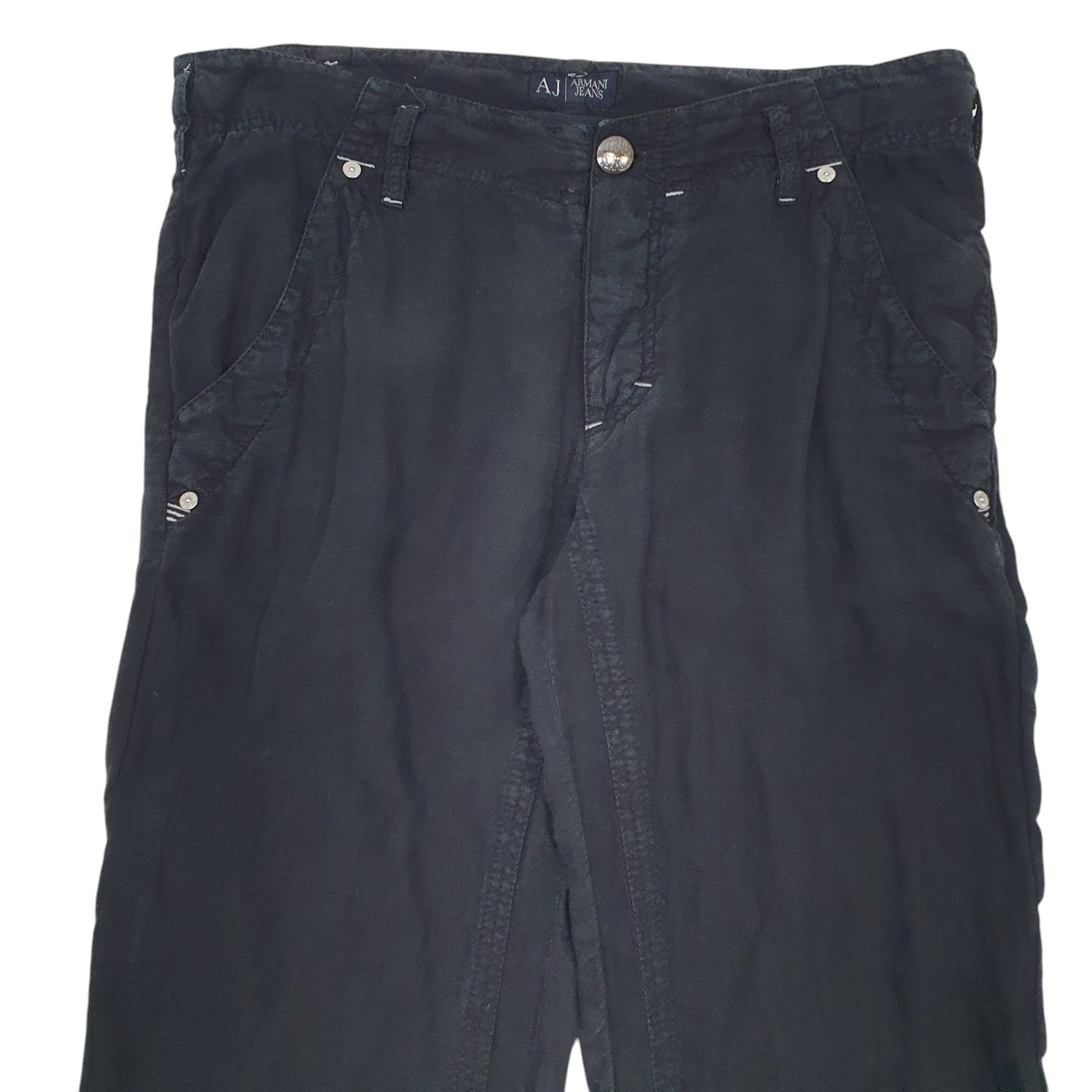 Mens Black Armani Jeans  Chino Trousers