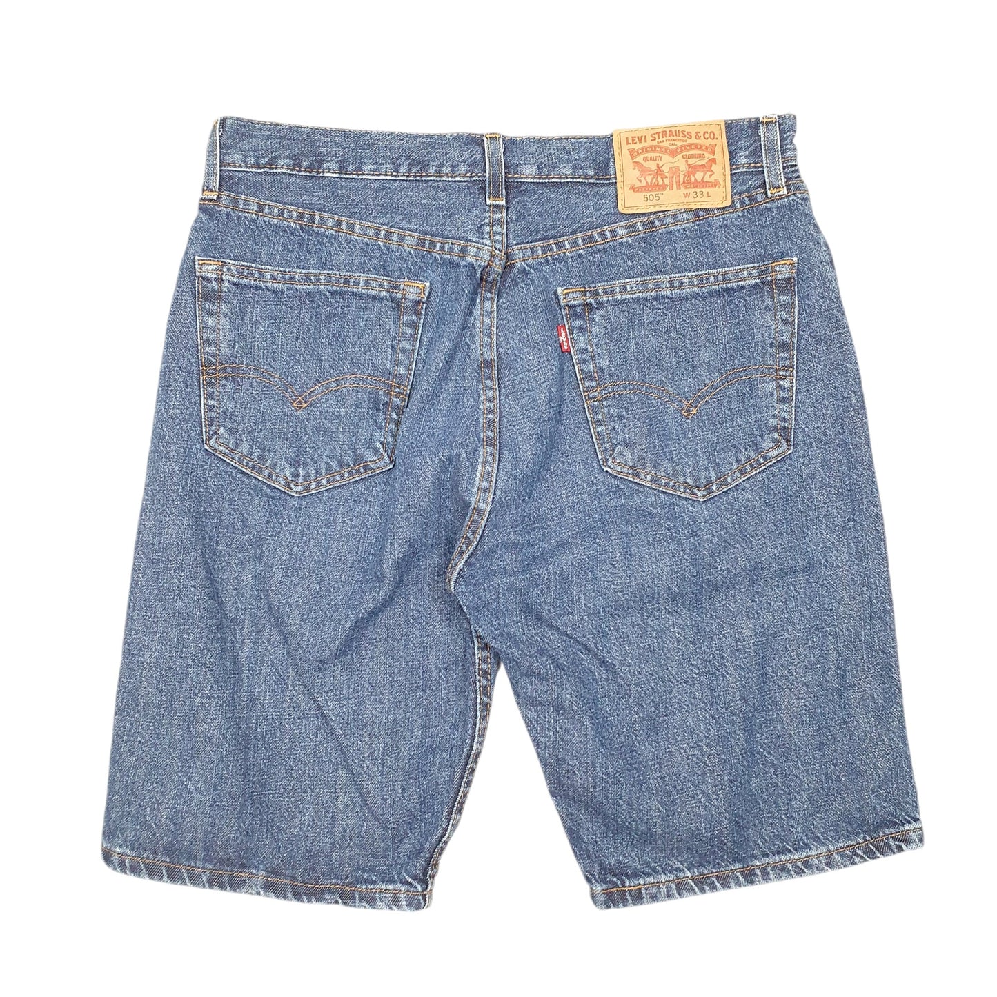 Mens Blue Levis Denim Jeans Jorts 505 Denim Shorts