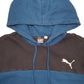 Mens Blue Puma Spellout Hoodie Jumper