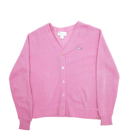 Womens Pink Lacoste Faint bleaching marks to front and arm. Cardigan Jumper