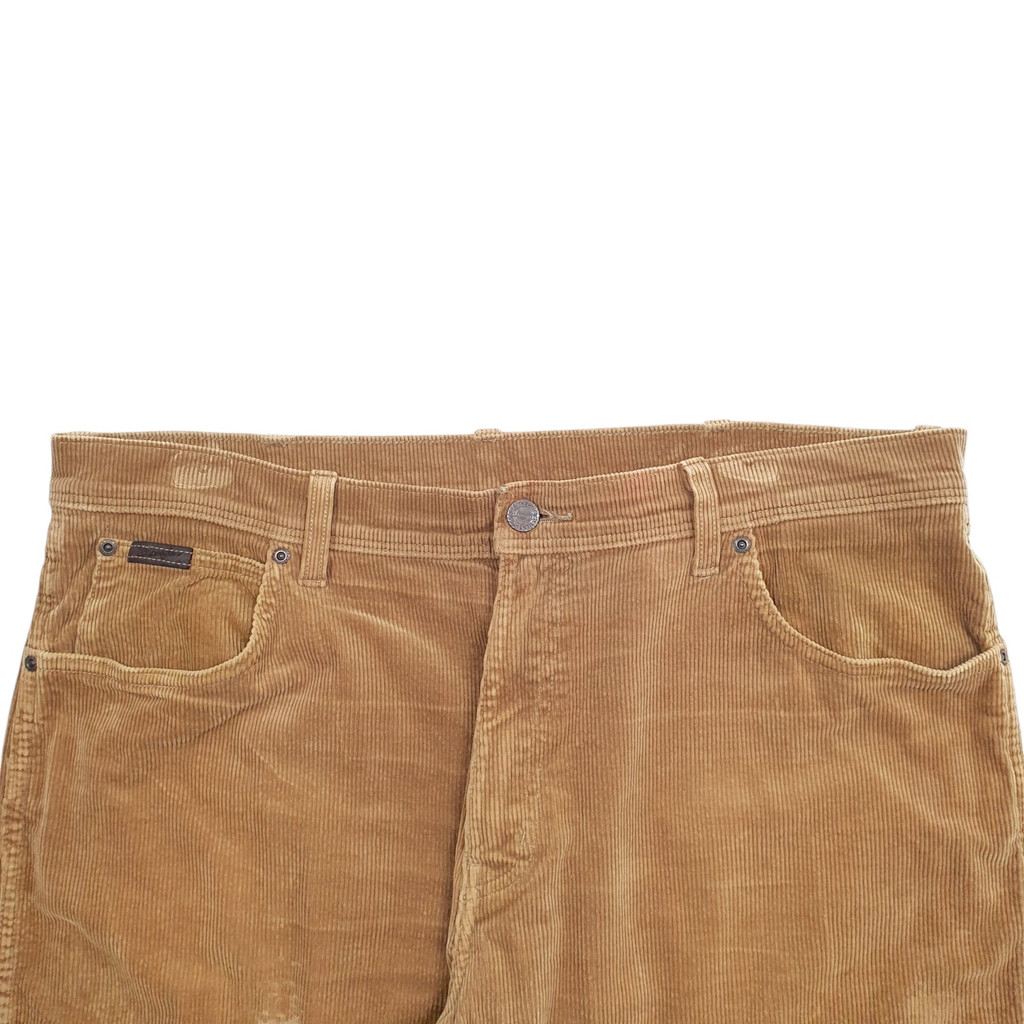 Mens Brown Wrangler Texas Stretch Corduroy Trousers